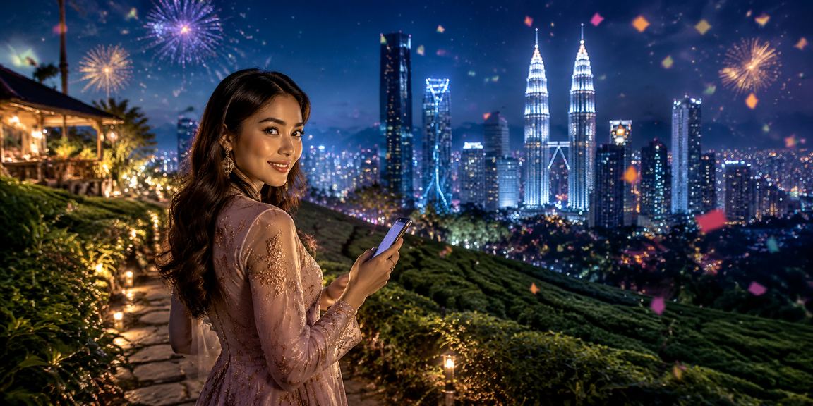 Pengalaman Sukan Maya mudah alih di Kuala Lumpur pada skrin telefon